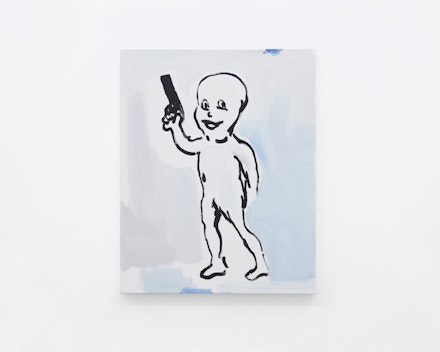 Untitled Painting (Character with Gun), 2017